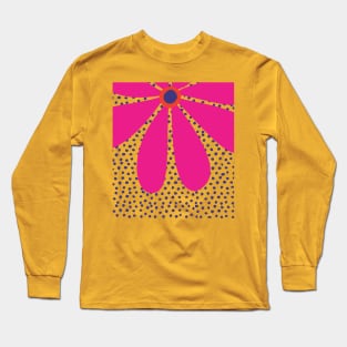 Pink flower and polka dots Long Sleeve T-Shirt